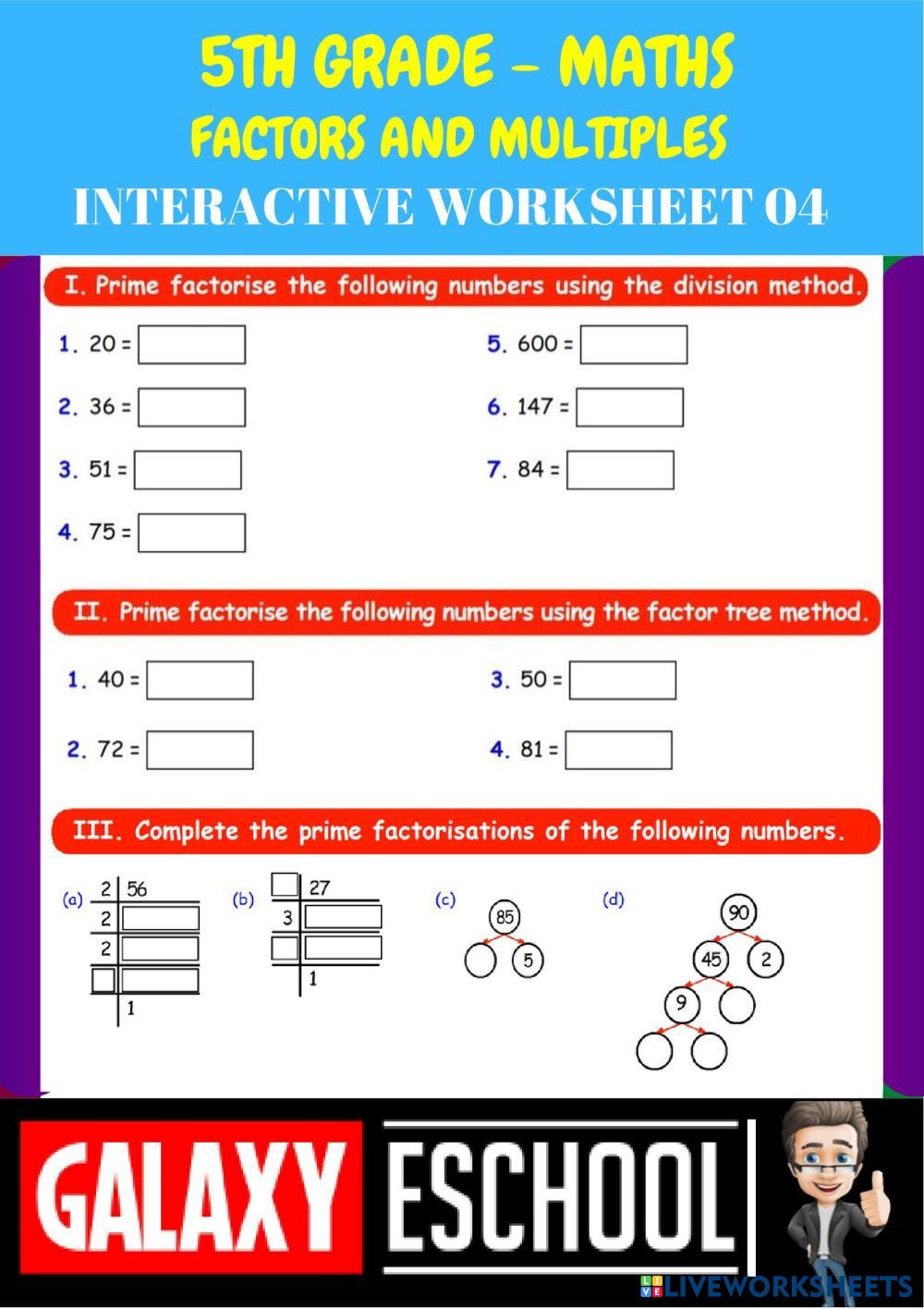 7128413 | 5th-maths-ps04-factors and multiples-Galaxy
