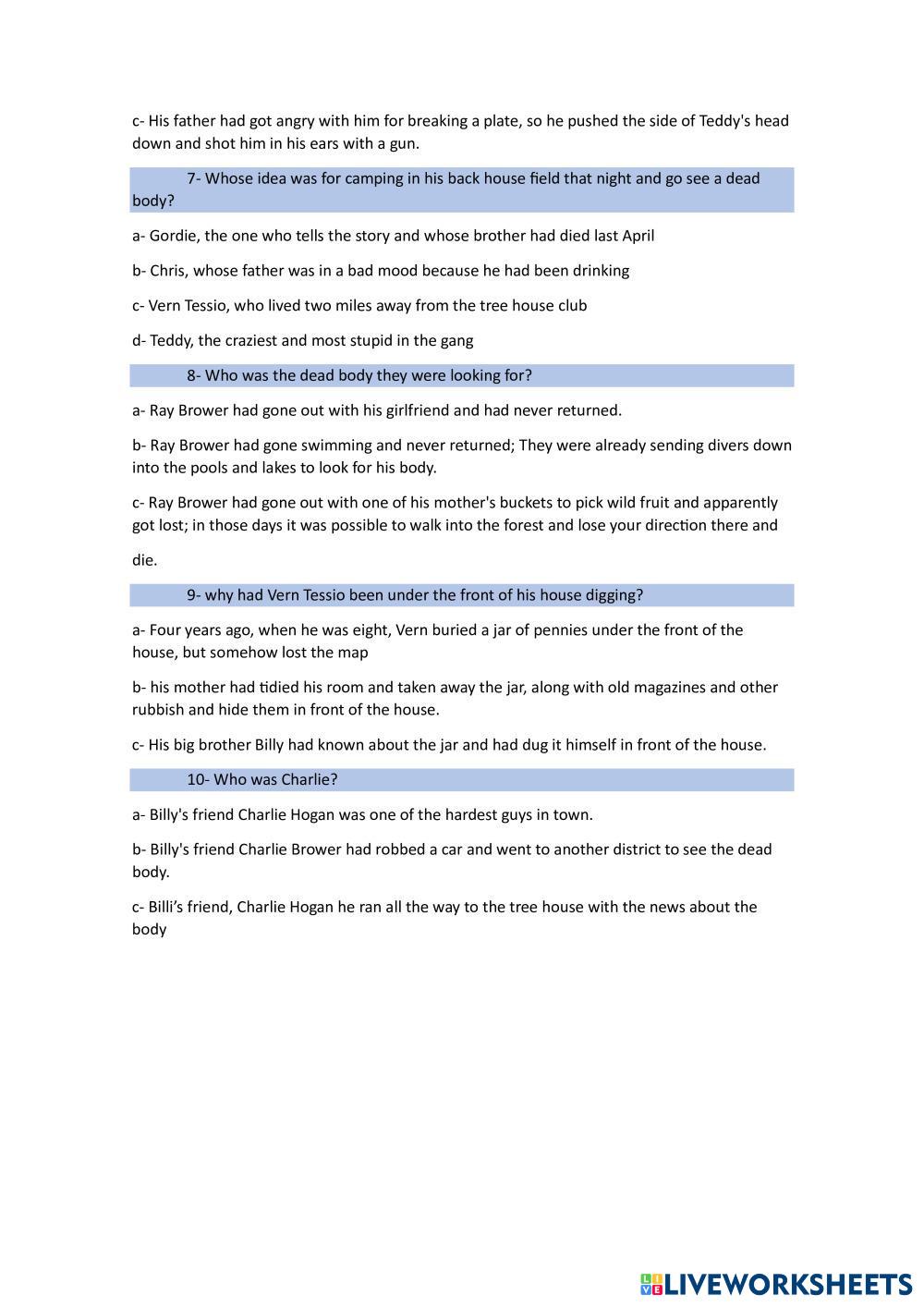 The Body Stephen King Pdf