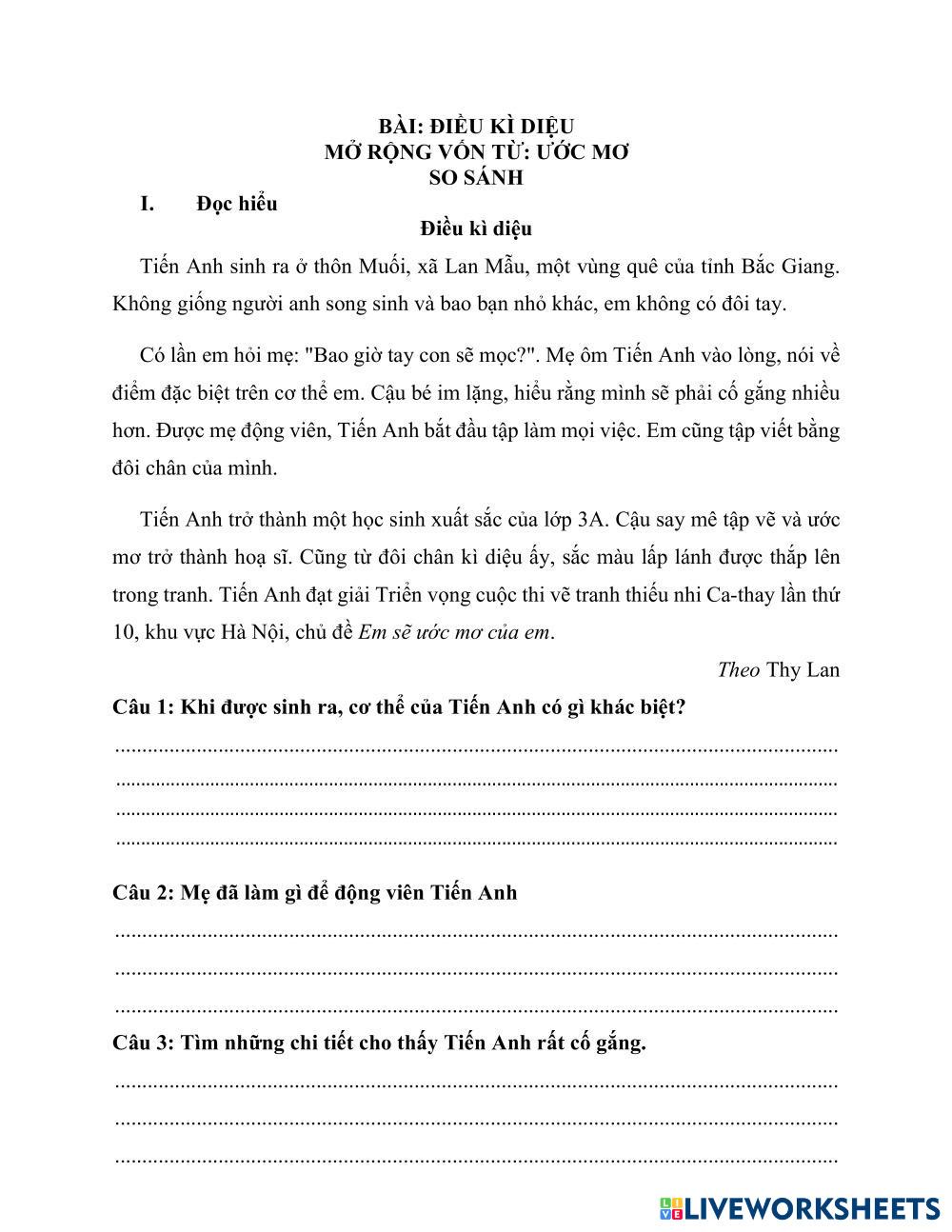 Vietnamese Live Worksheets Vietnamese Live Worksheets