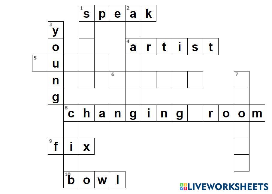 Half a crossword A2 Roadmap units 4 5 anyway Live
