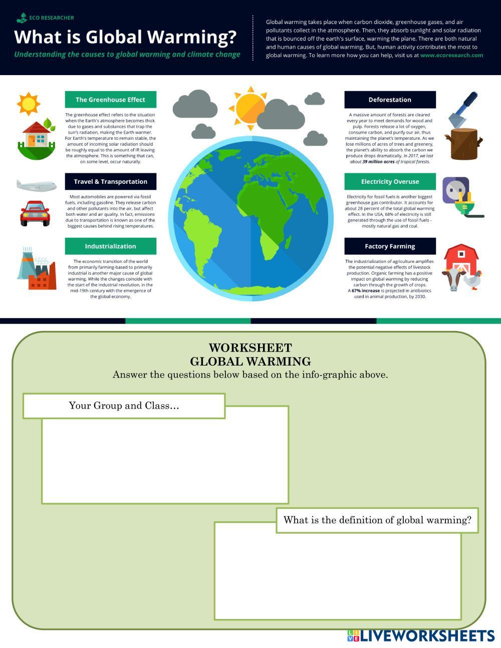Global Warming Worksheet Tes