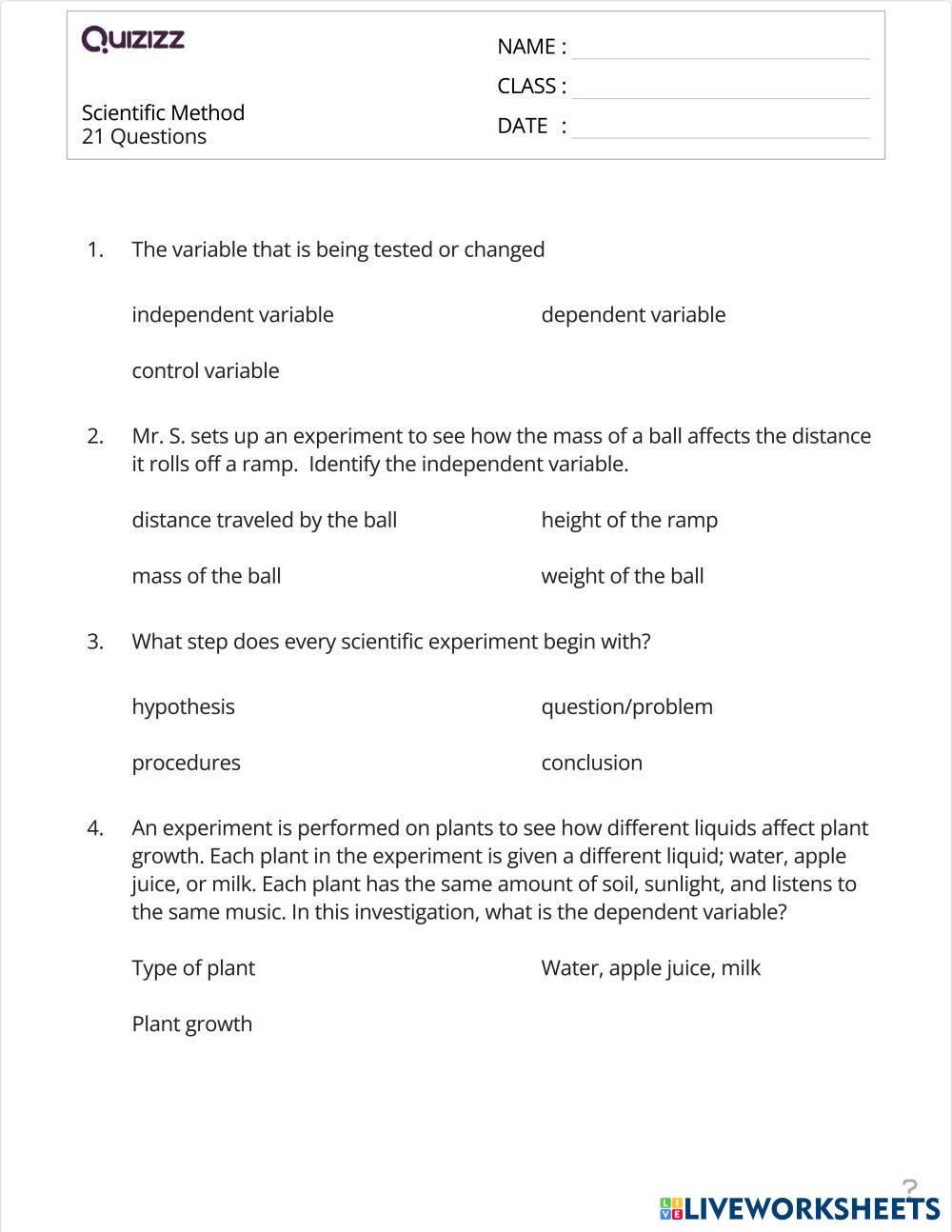 what is science | Live Worksheets