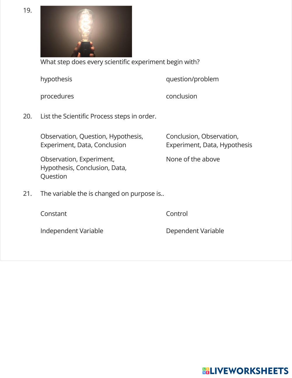 what is science | Live Worksheets