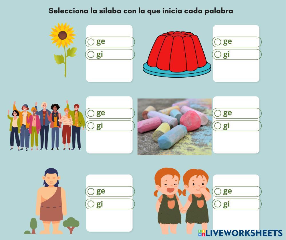 ge gi | Live Worksheets