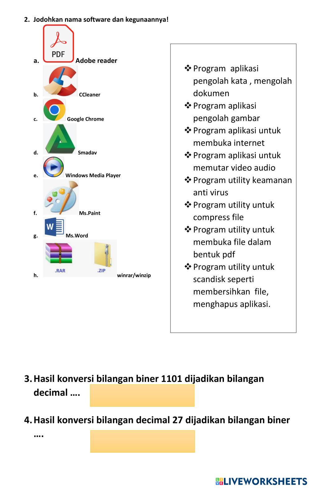 hardware-software-konversi-bilangan-live-worksheets