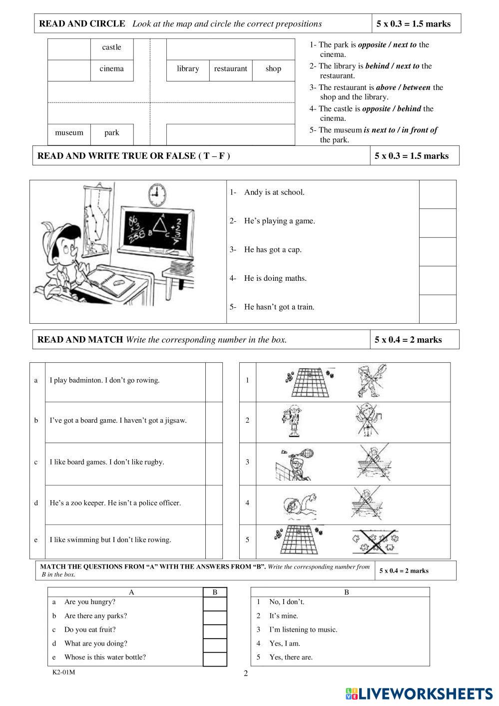 Kids 2 | Well_Done | Live Worksheets