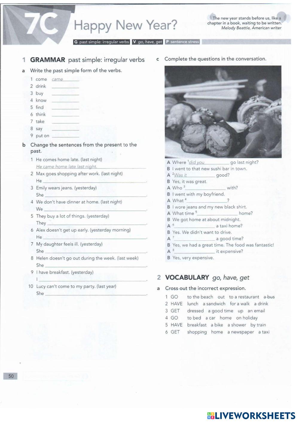 Elementary 7C | Live Worksheets