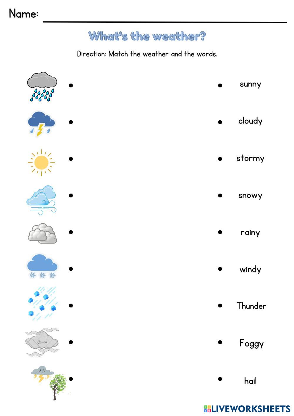 Weather | Live Worksheets