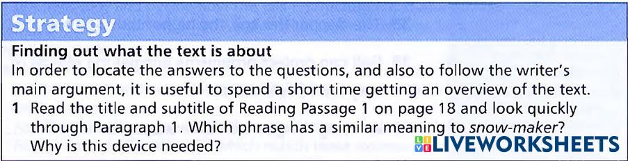 IELTS Reading Practice - Matching Paragraph Headings | Live Worksheets