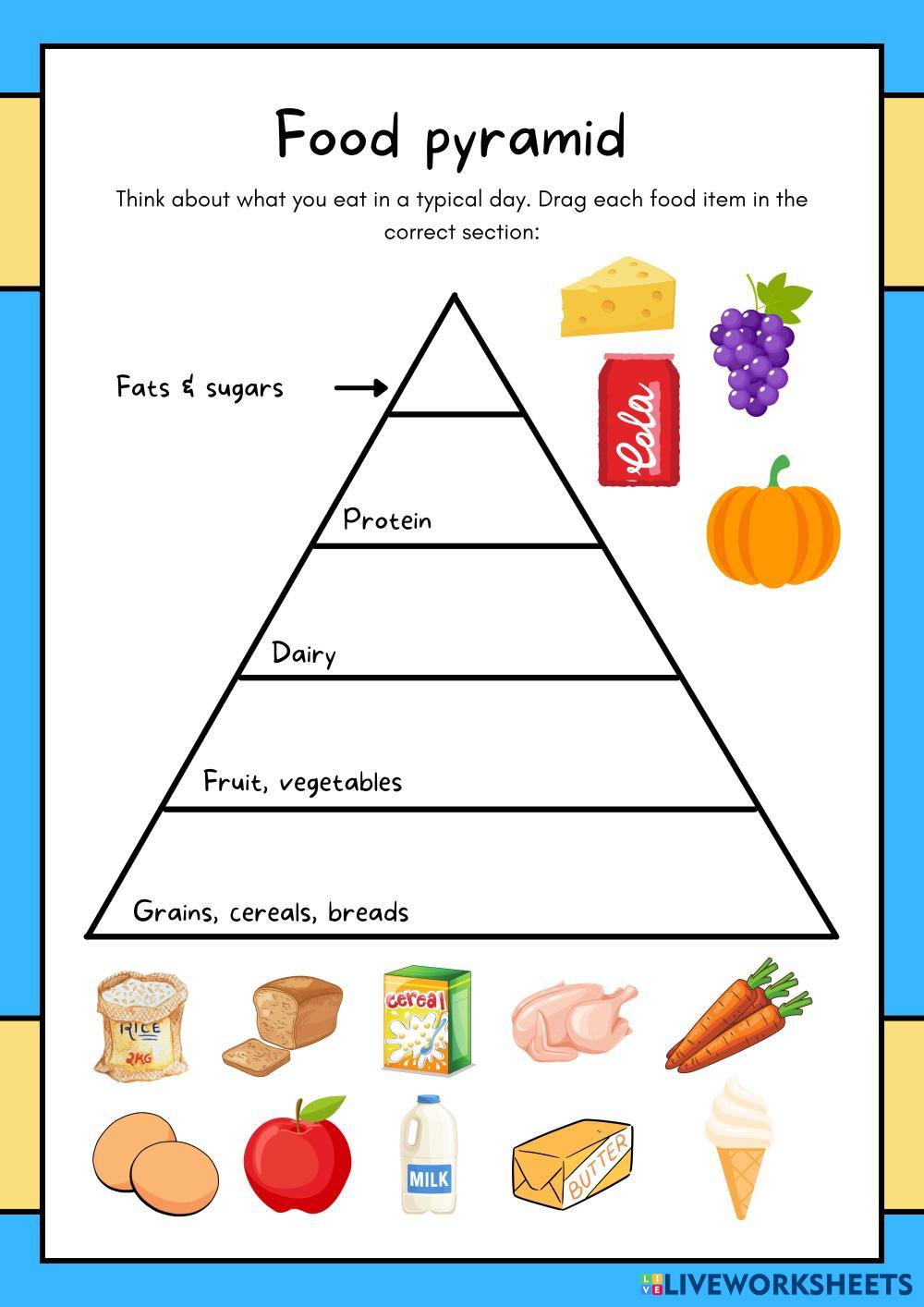 Food Pyramid Live Worksheets