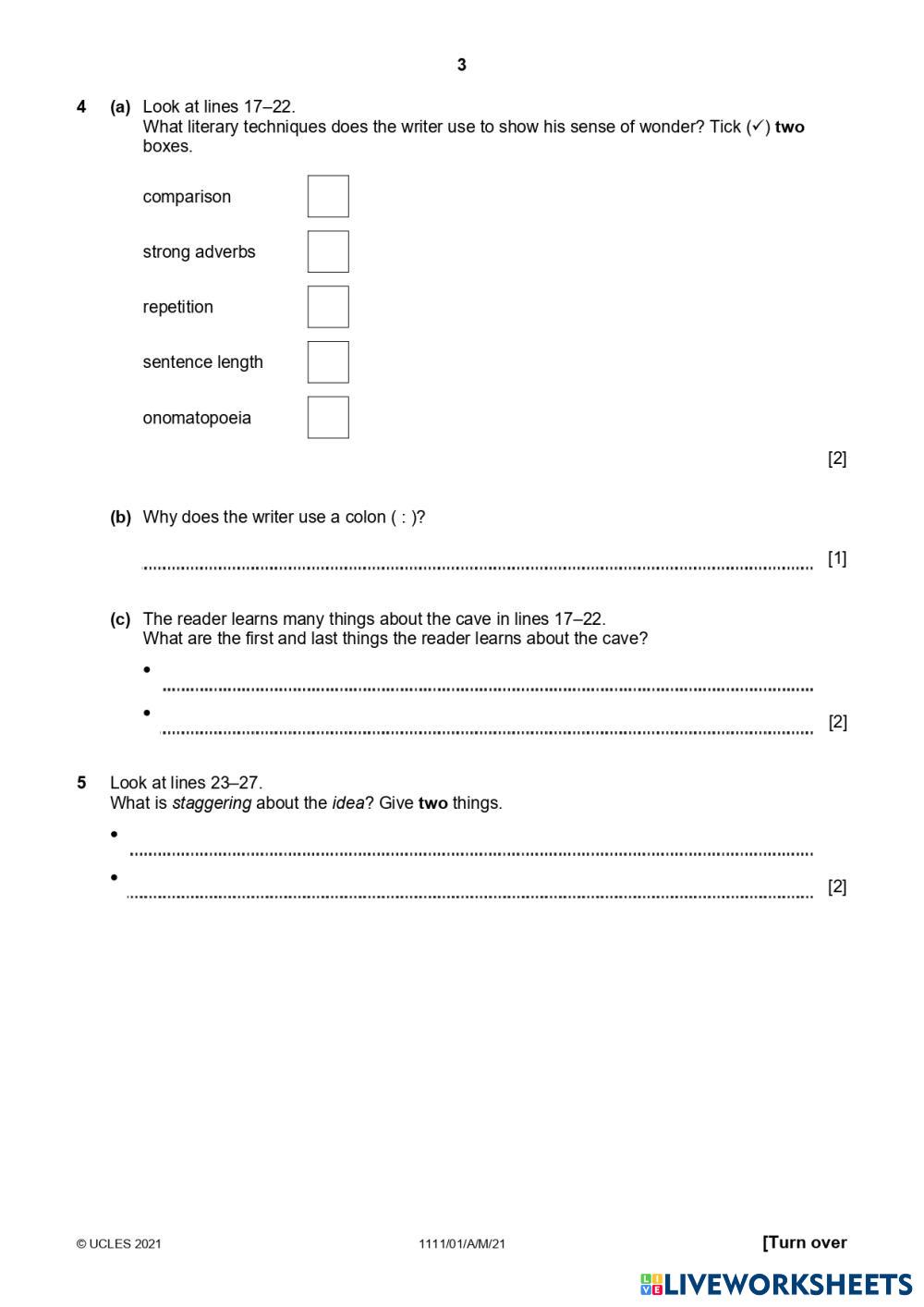 Cambridge secondary checkpoint english specimen 2021