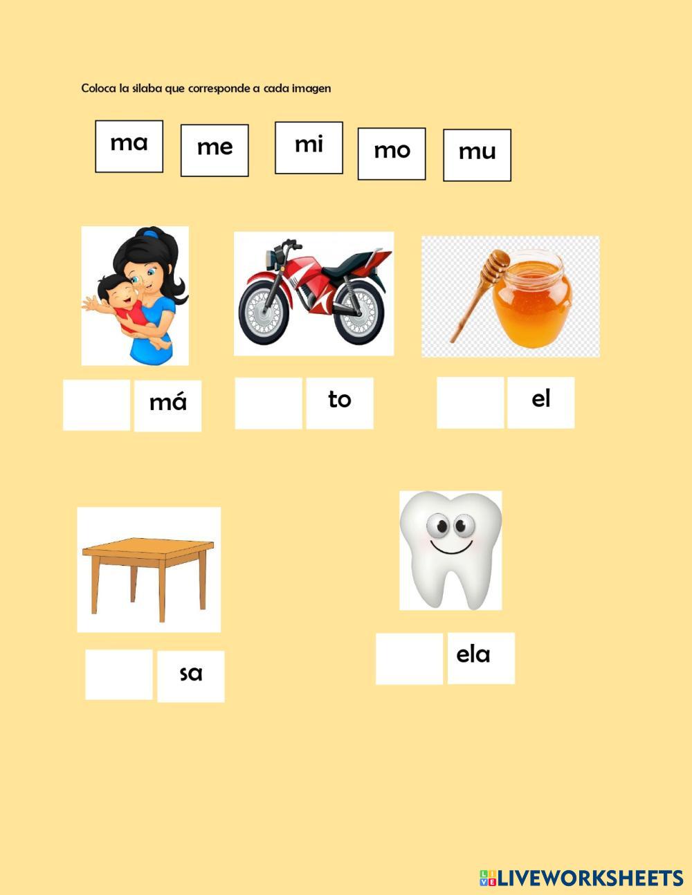 SILABAS MA ME MI MO MU 7516962 | GLORIA | LiveWorksheets
