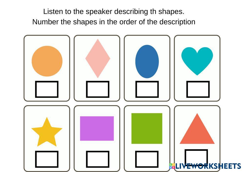 Shapes Live Worksheets