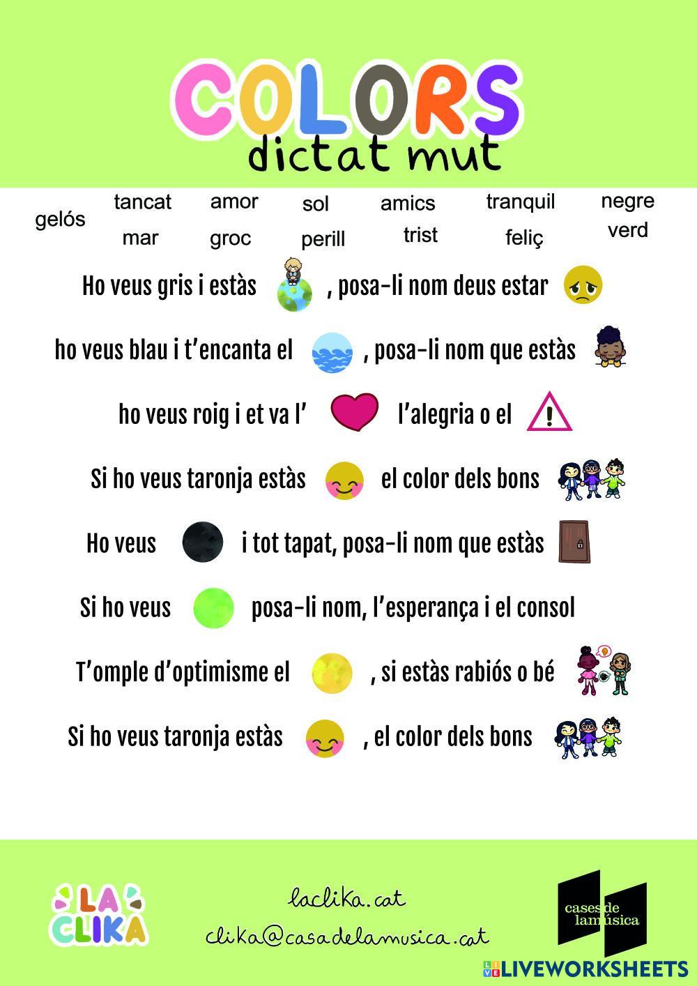 Colors Live Worksheets