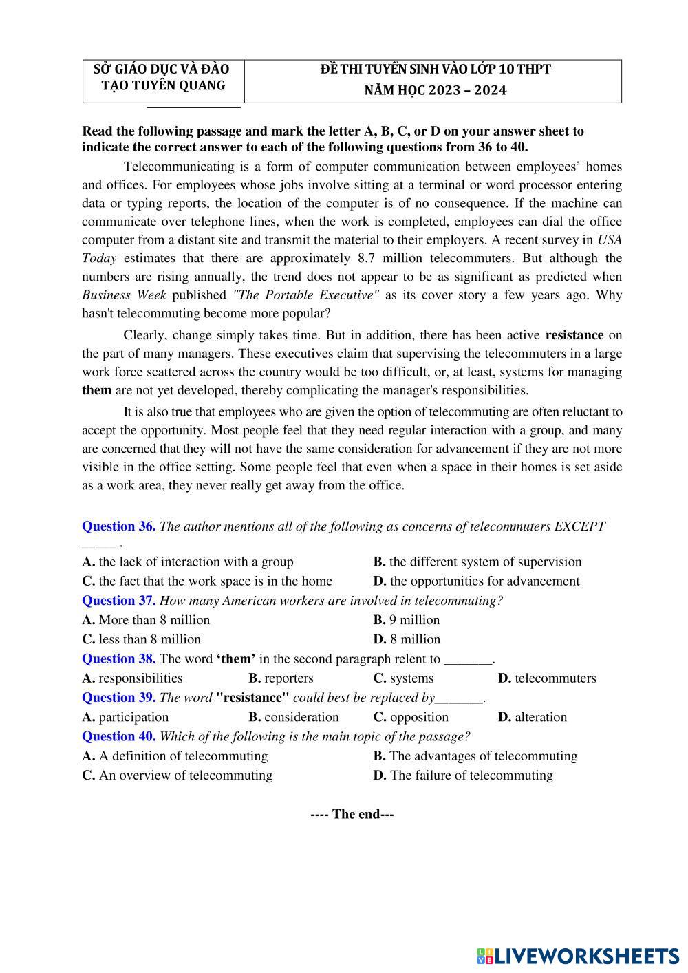 PRACTICE TEST 9… | Free Interactive Worksheets | 7529585