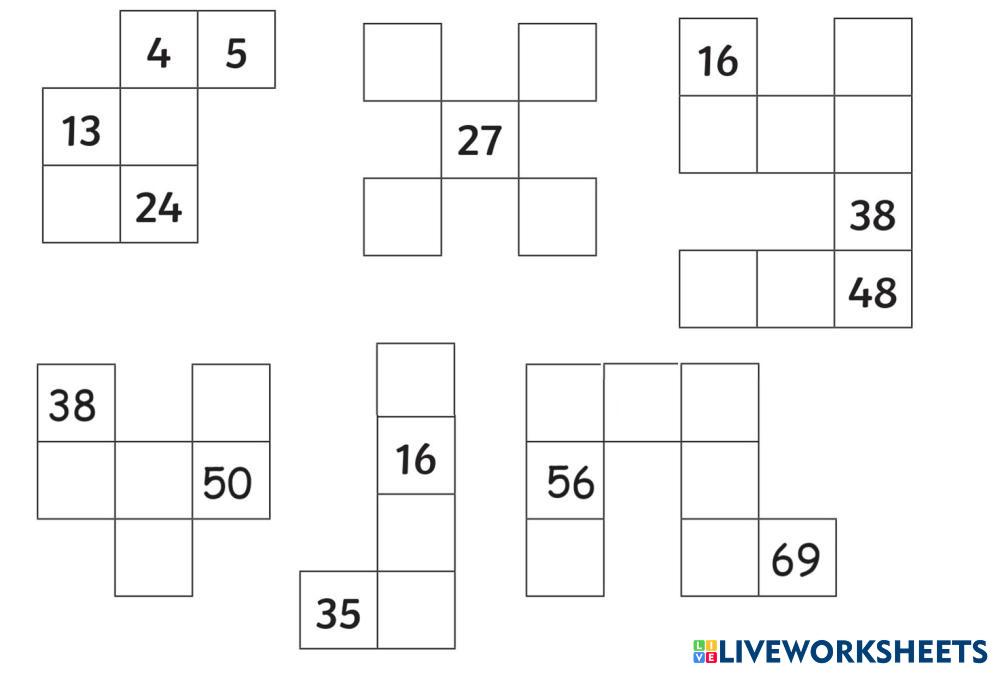 Broken 10 square | Live Worksheets