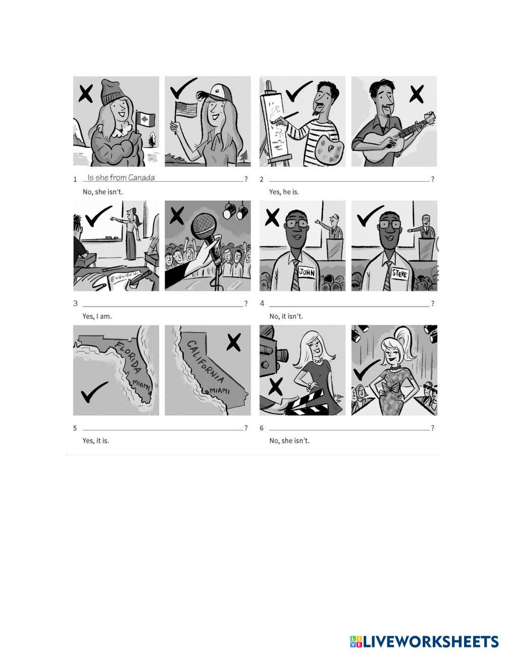 he she is | Live Worksheets