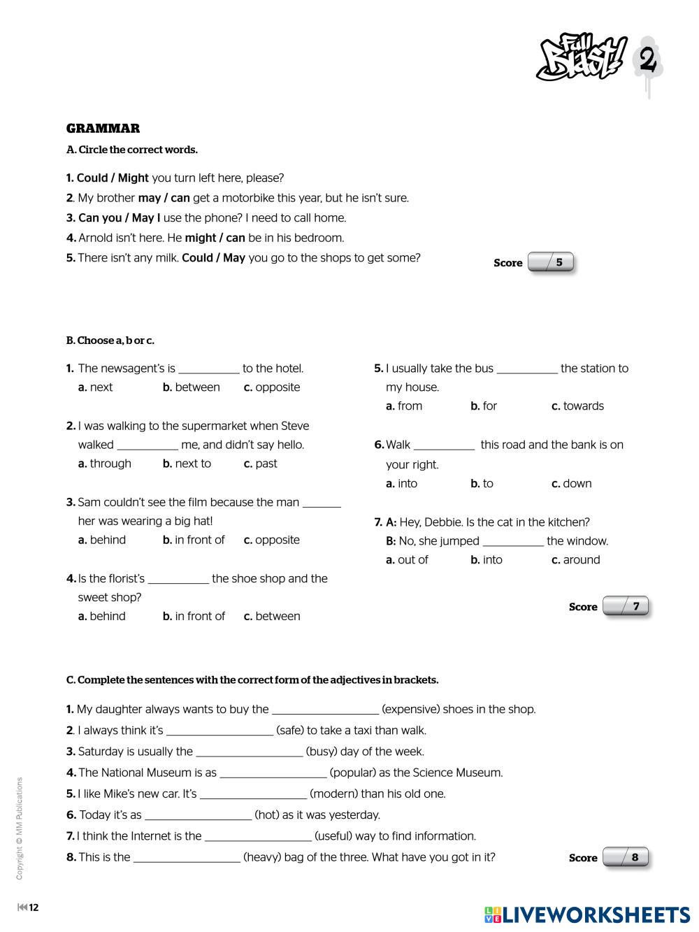 English Live Worksheets
