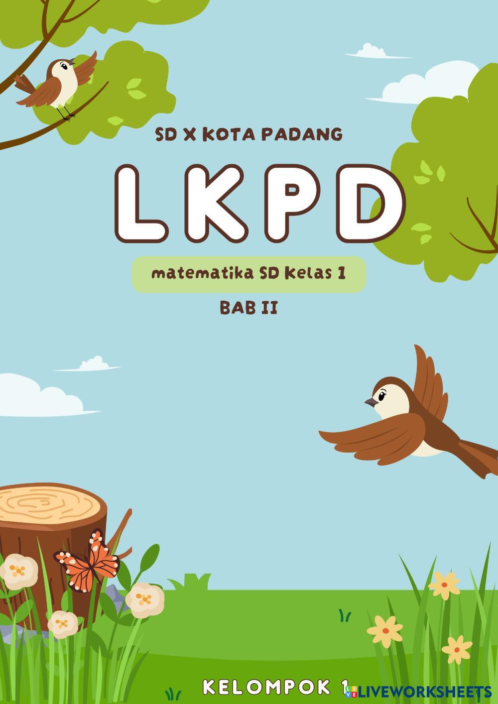 LKPD Matematika SD Kelas 1 SD Bab II 7949432 Siti