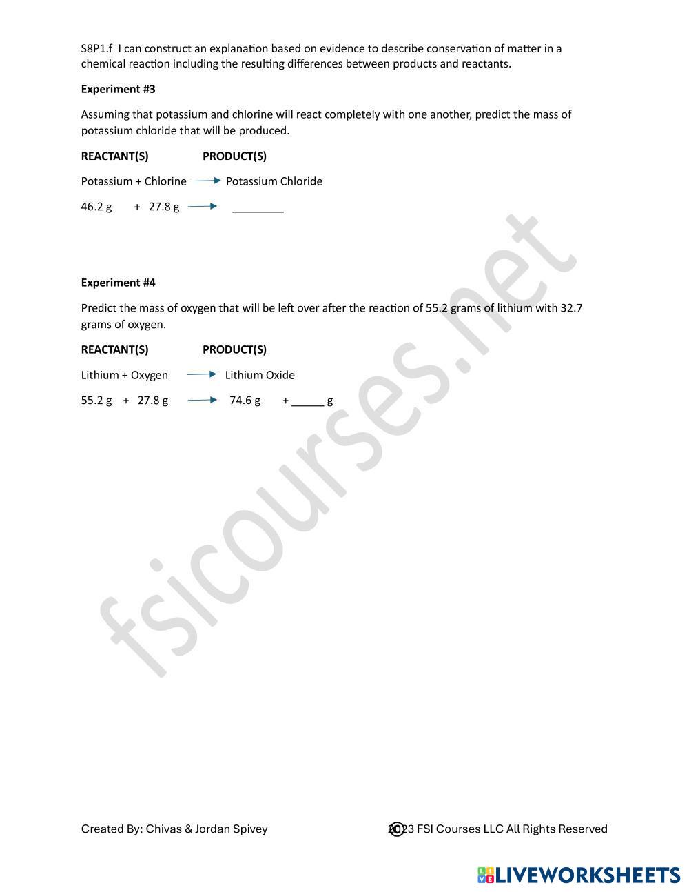 7557644 Law of Conservation of Mass Interactive
