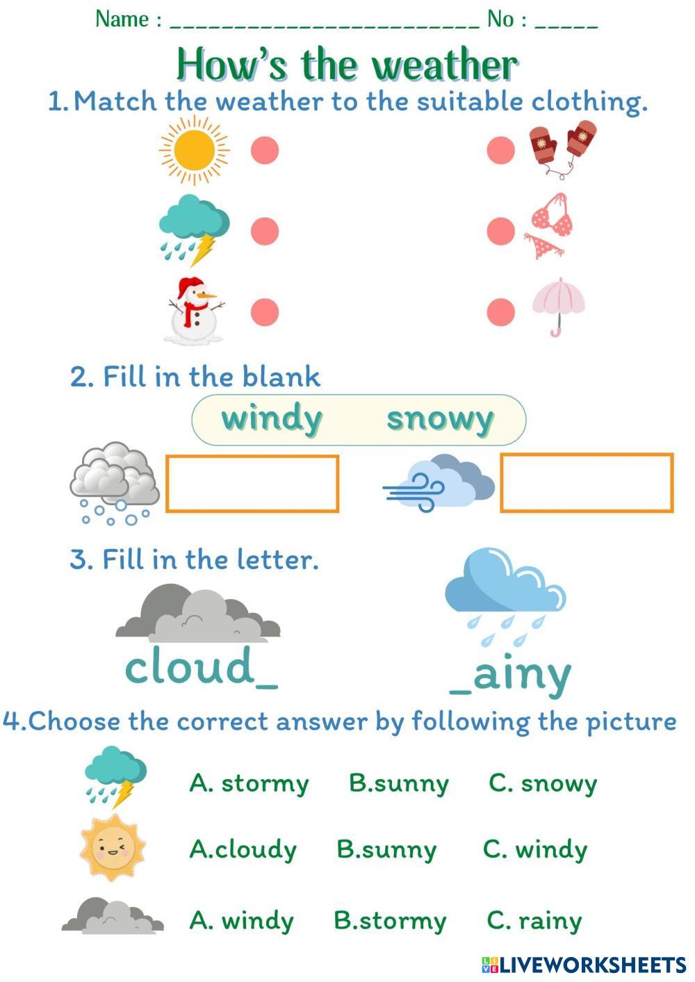 weather | Live Worksheets