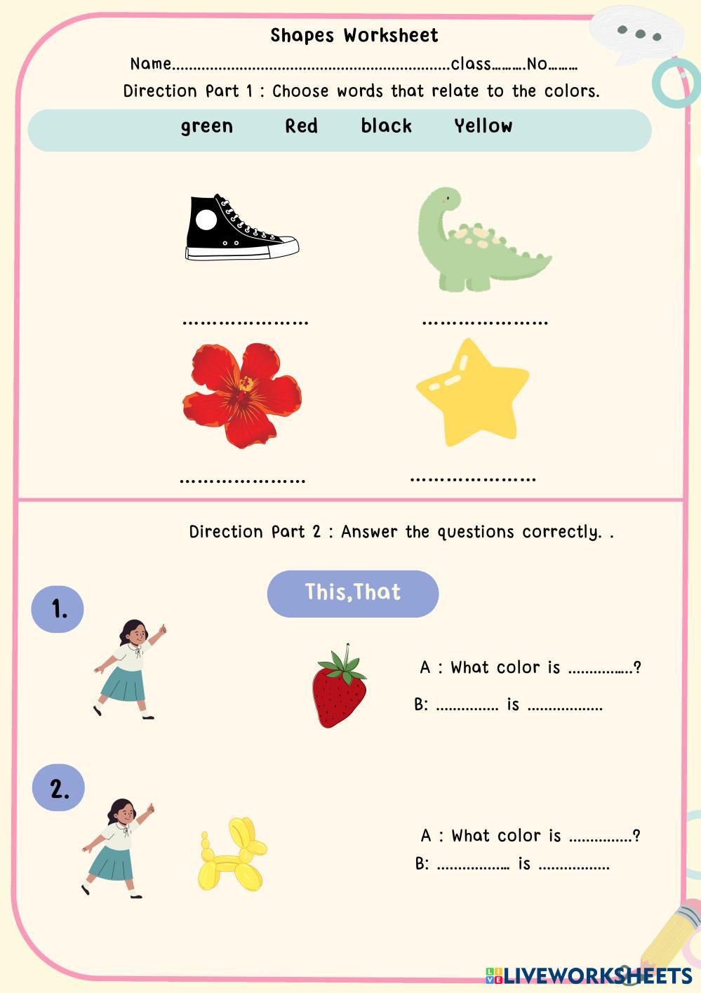 English Live Worksheets
