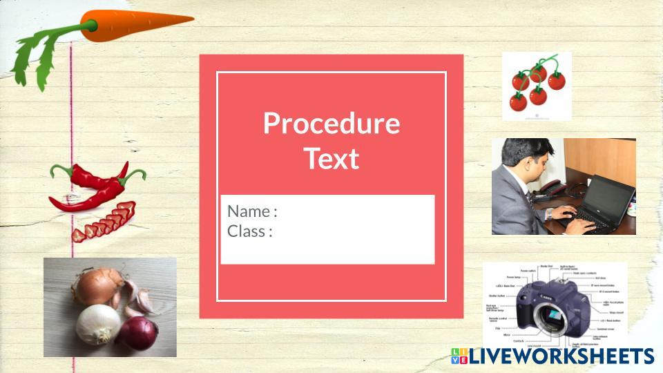 Procedure Text | Live Worksheets