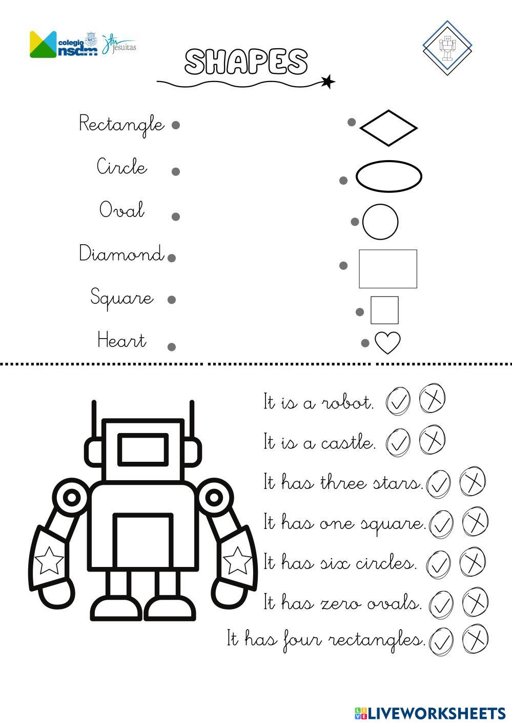 Shapes Live Worksheets