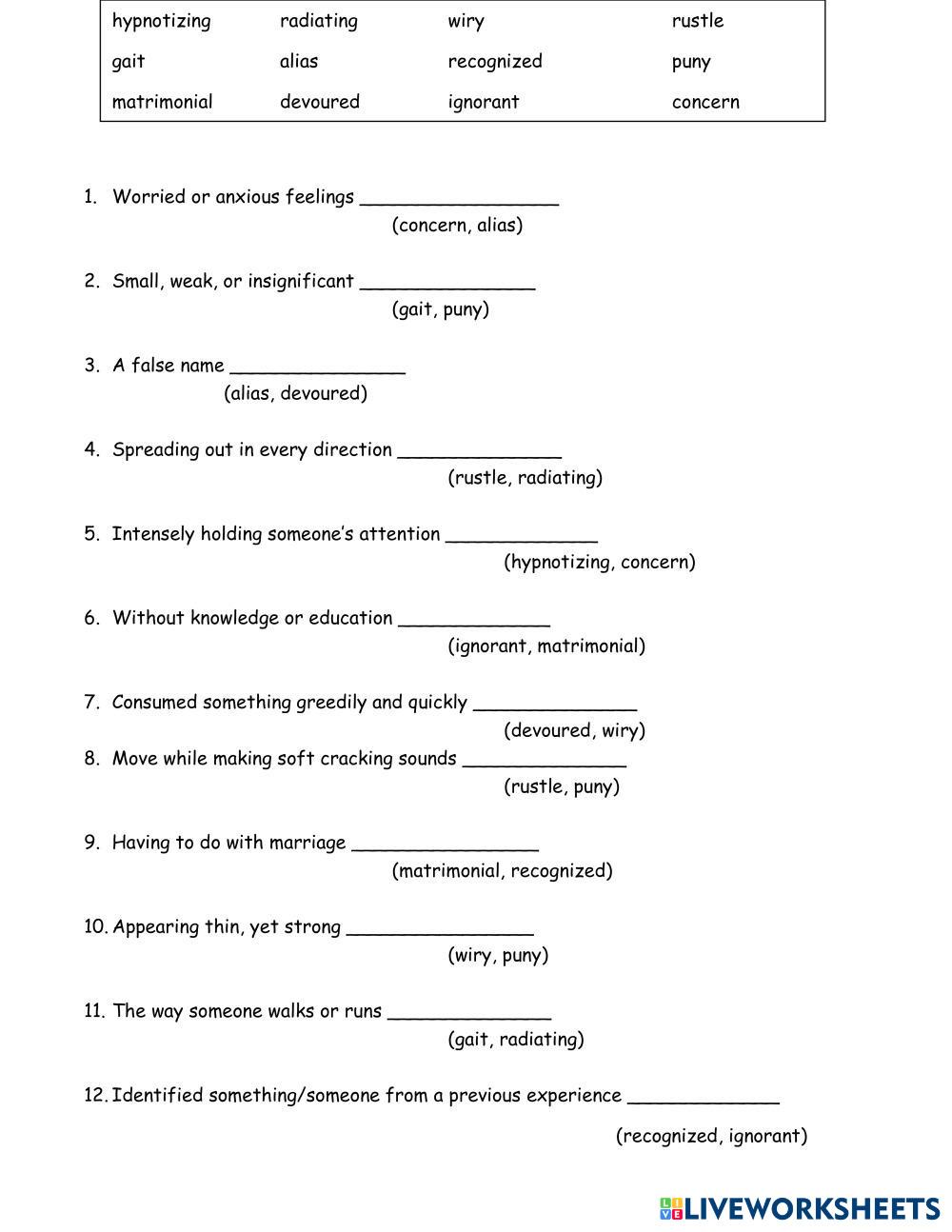 Bud Not Buddy Chpts 7 10 AD Live Worksheets