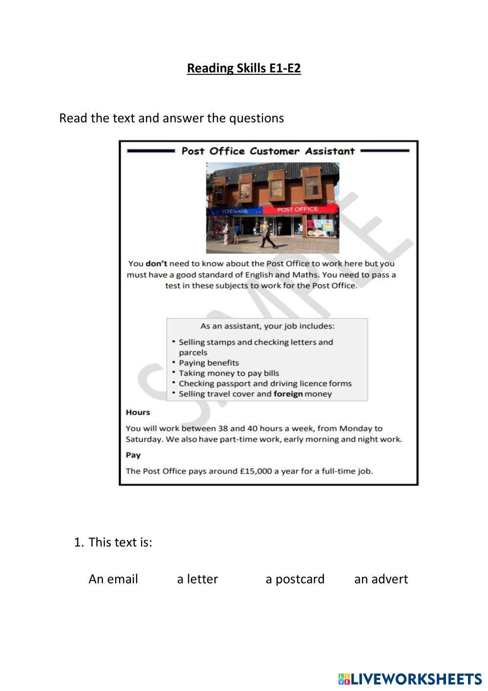 7578542 | Reading Skills E1-E2 | Eleanor Murray