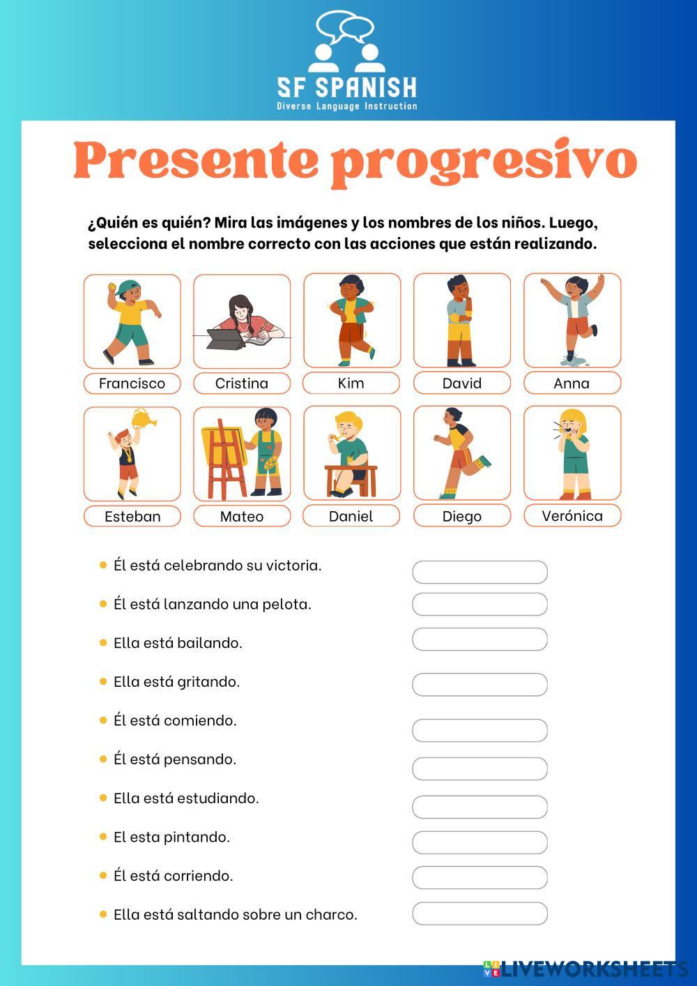 7580675 Presente progresivo SFSpanishkids