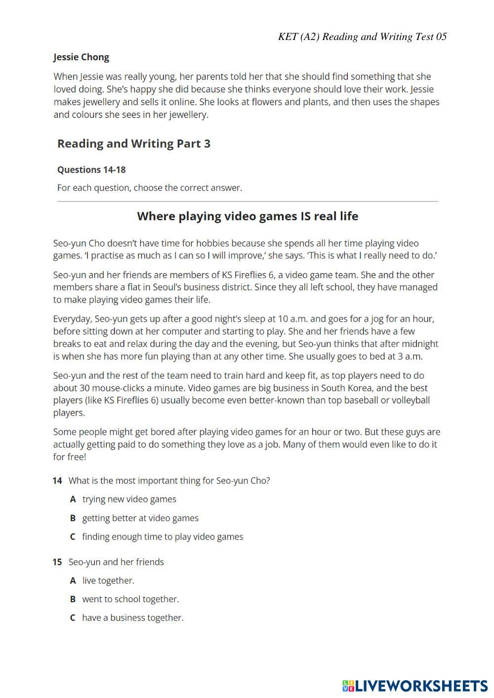 7589787 ket a2 reading and writing test 05 v lan