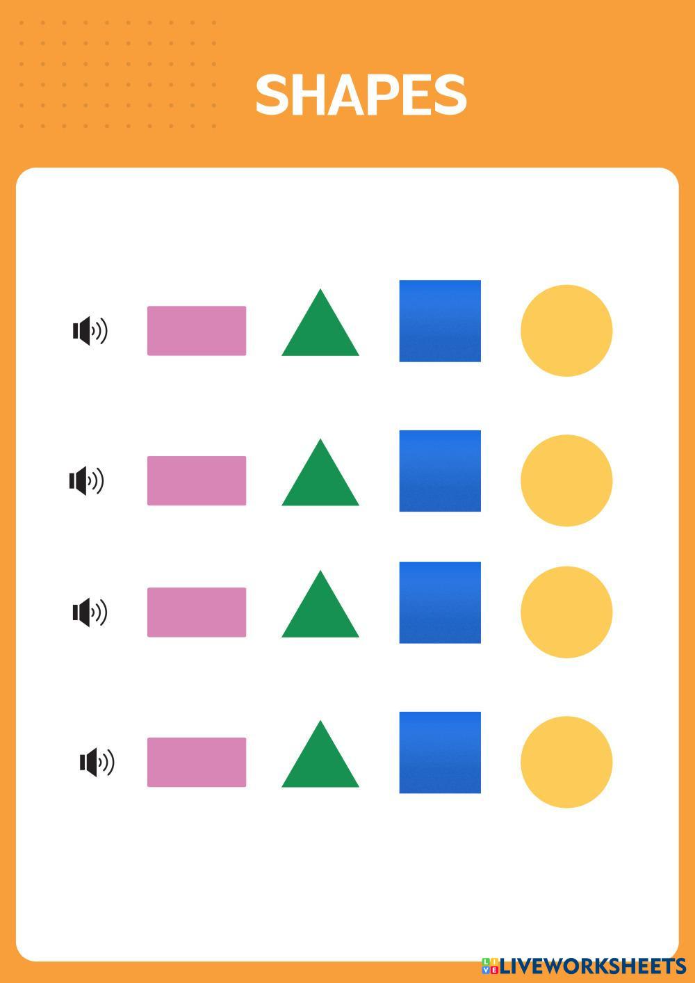 Shapes Live Worksheets