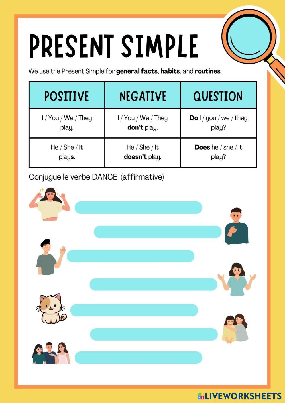 Le Pr sent Simple Live Worksheets le-pr-sent-simple-live-worksheets