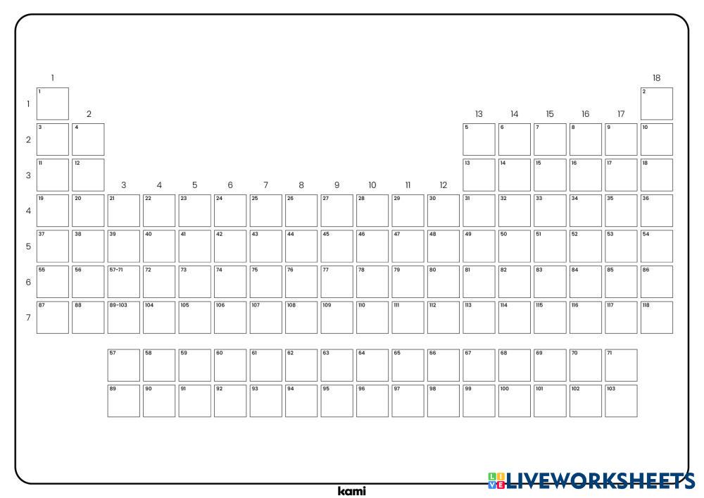Groups Of The Periodic Table Live Worksheets Groups Of The Periodic Table Live Worksheets