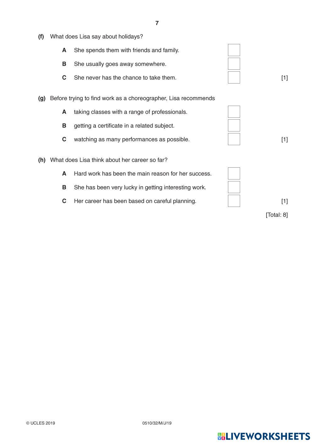 Igcse Listening Core Live Worksheets Igcse Listening Core Live Worksheets