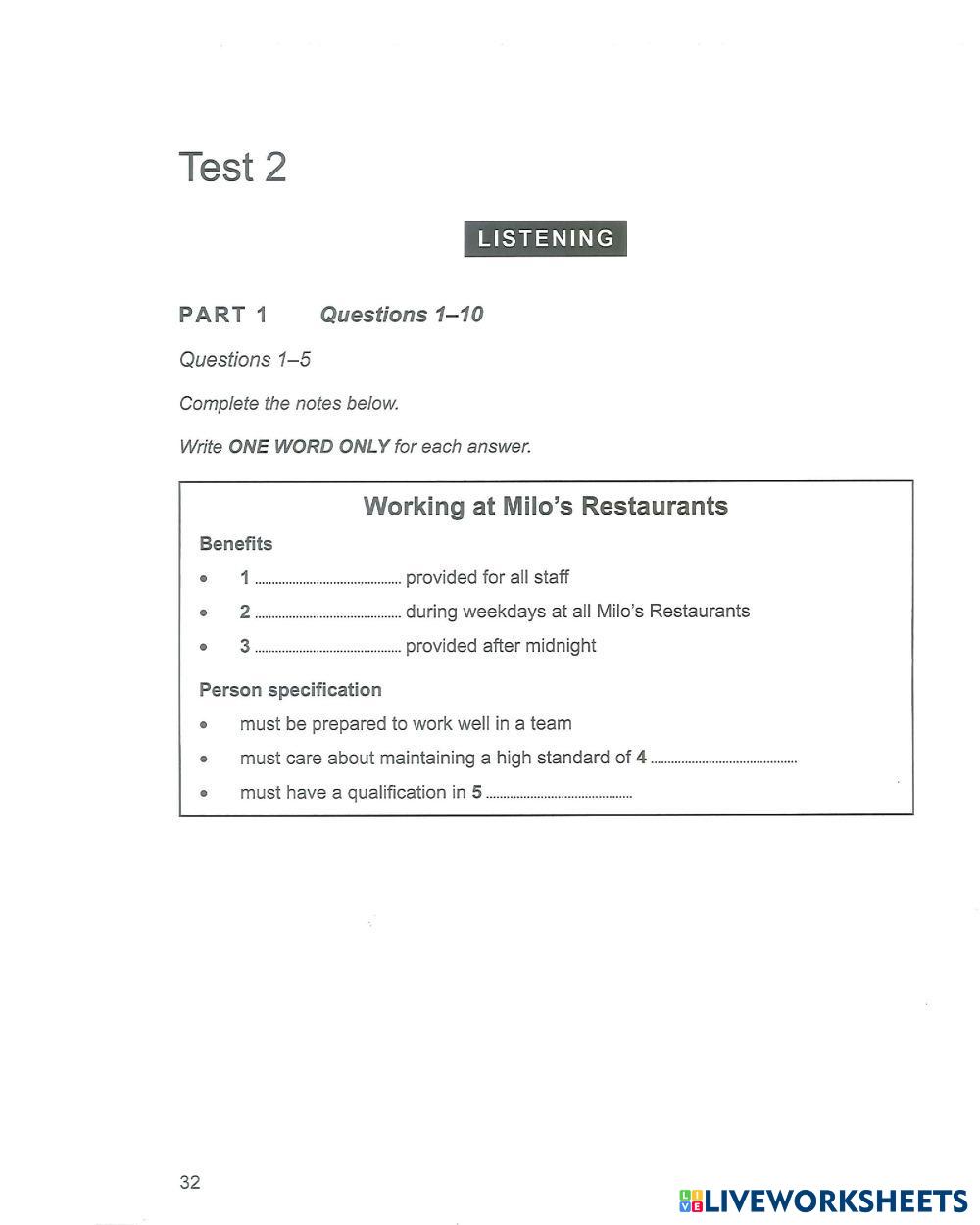 Ielts listening free interactive worksheets 7667315