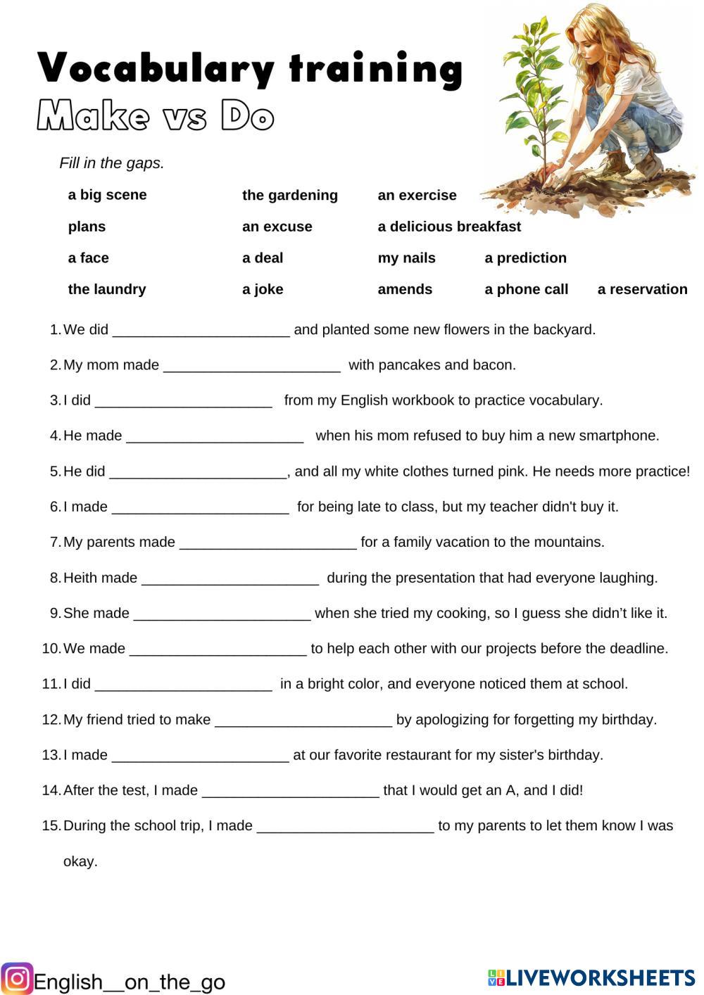 Make vs do 2905 life line live worksheets