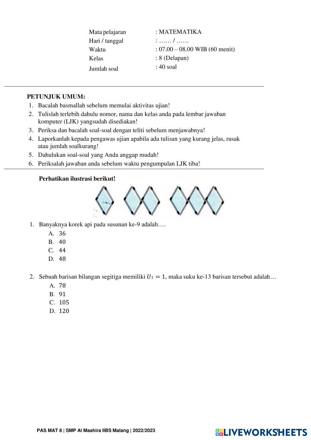 assignment worksheet 8
