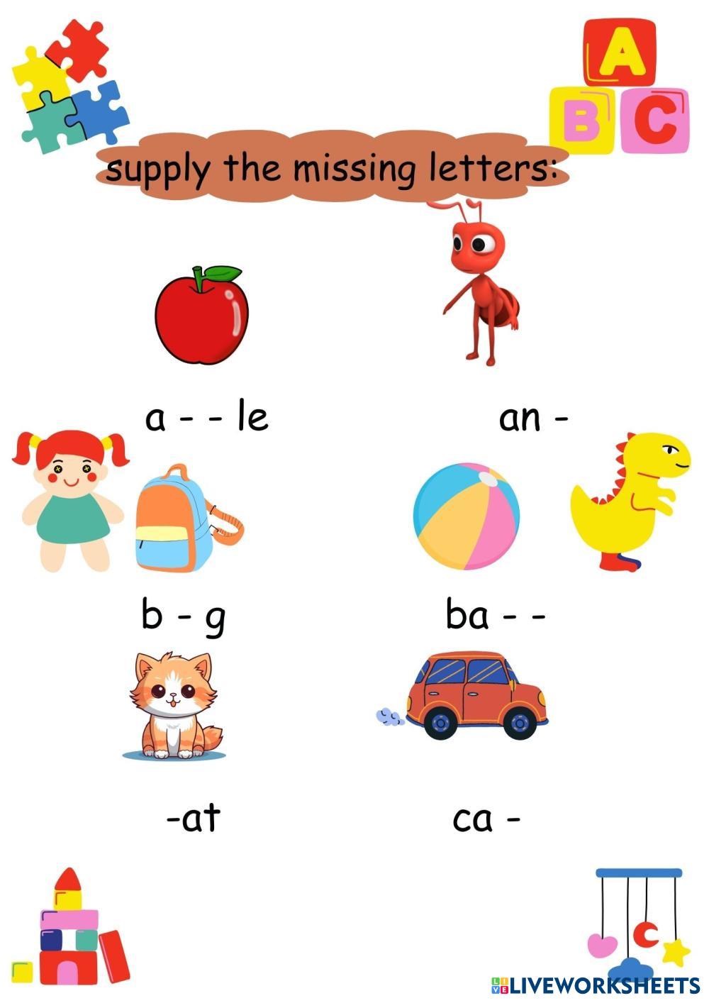 Supply live worksheets