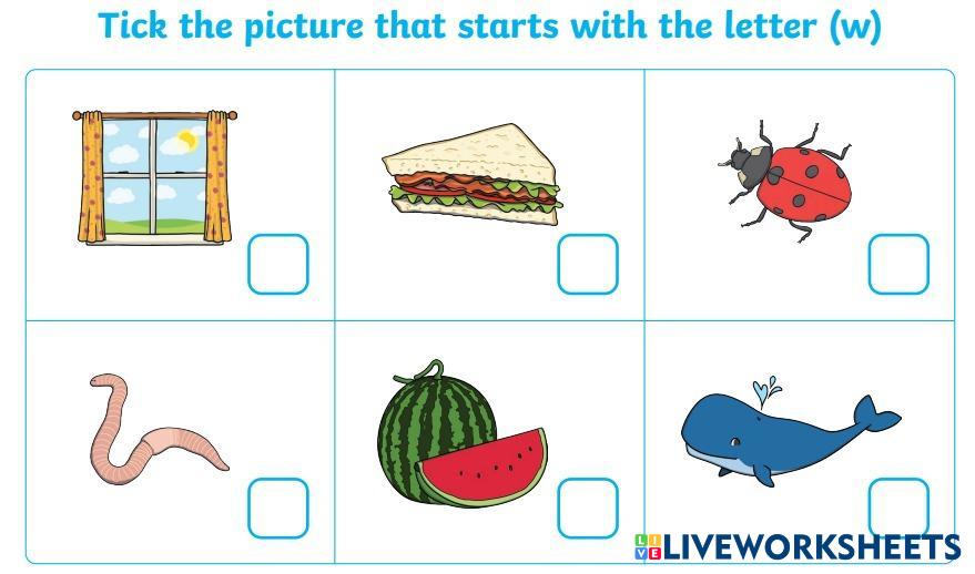 Letter Ww Live Worksheets Letter Ww Live Worksheets