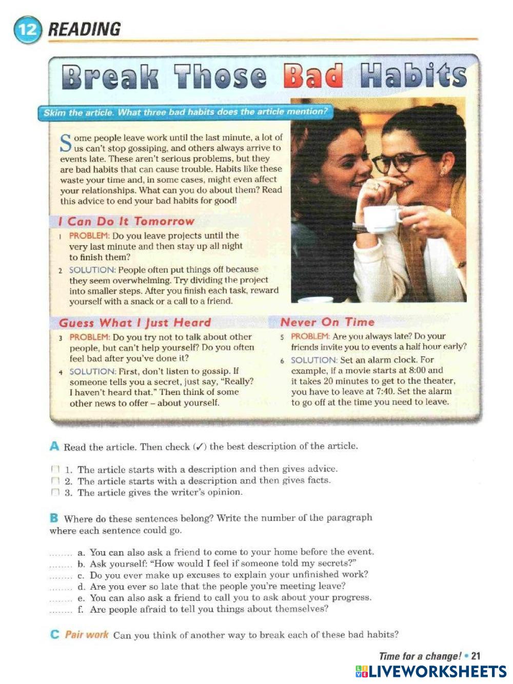 Reading compreh Free Interactive Worksheets 7728308