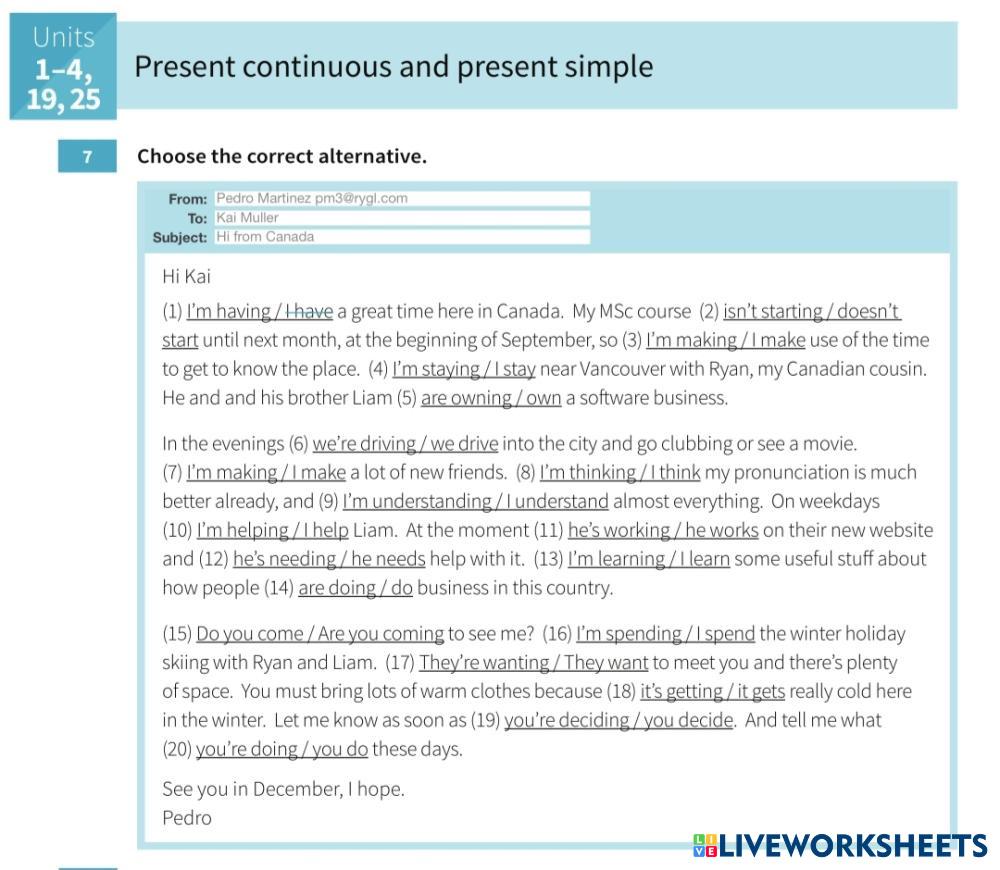 English Grammar in Use UNIT 4 | Live Worksheets