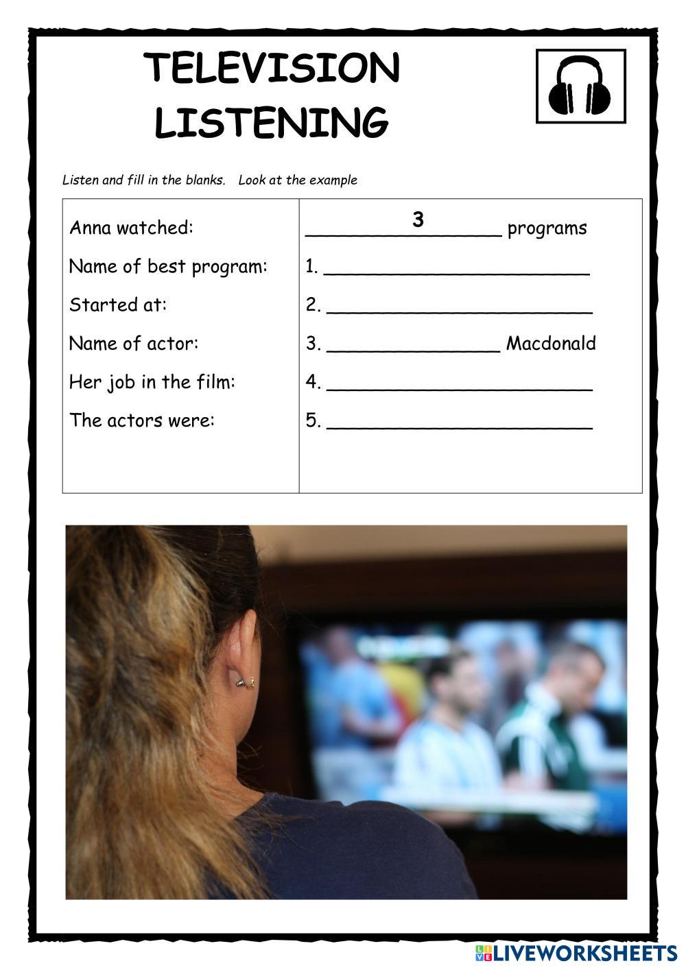 Television Listening A2 Movies Cinema Entertainment Television Listening A2 Movies Cinema Entertainment