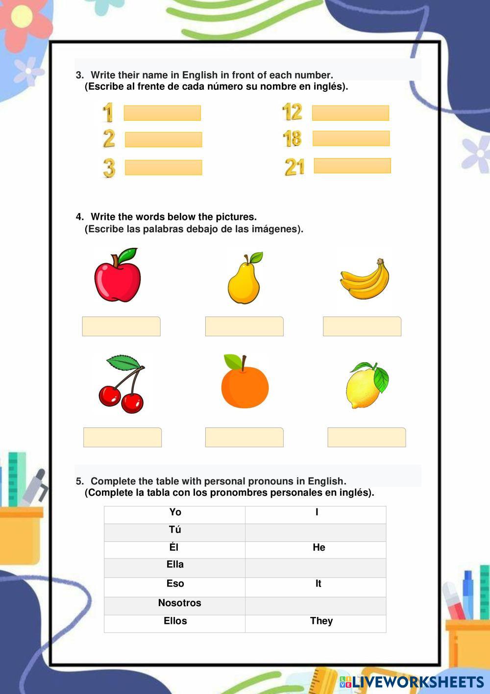 Colors Live Worksheets