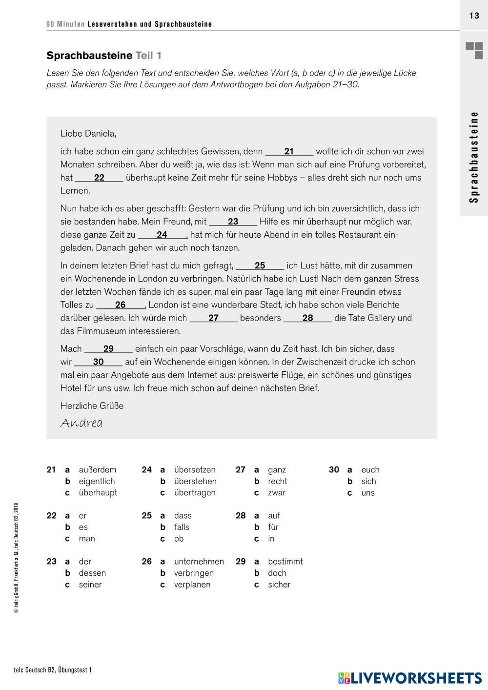 B2 Sprachbauste ESL Worksheets 8249575