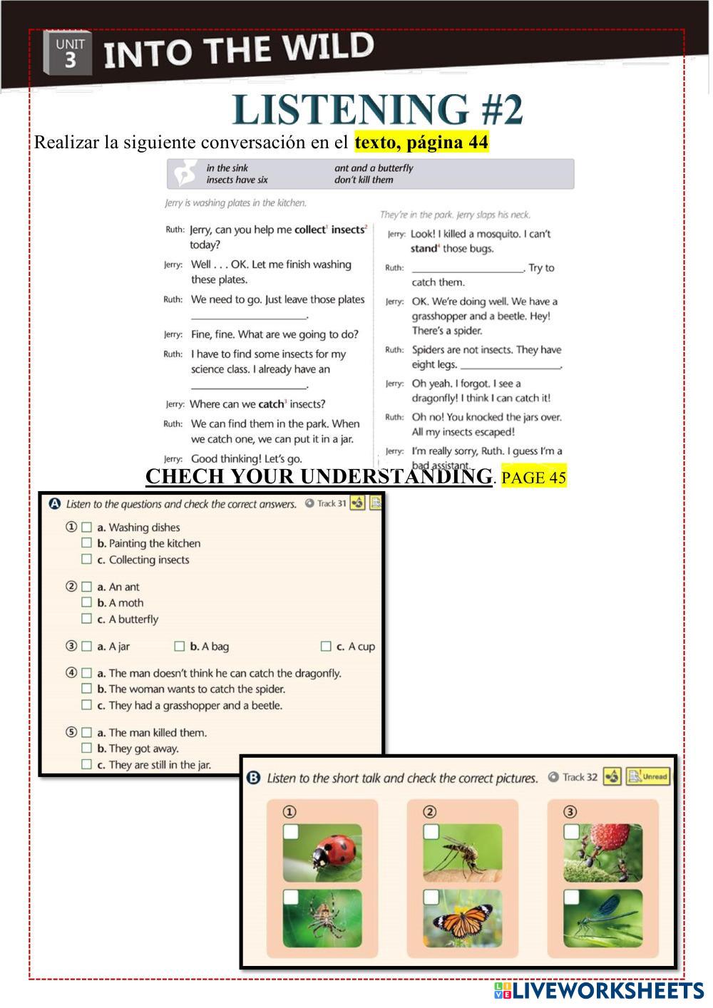 LISTENING UNIT ESL Worksheets 8251916
