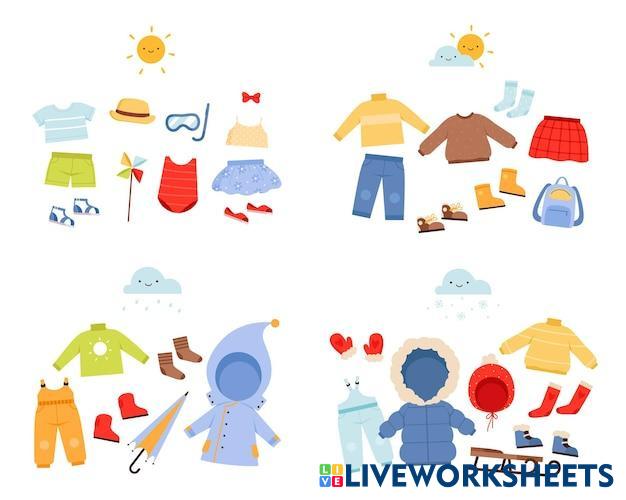 Clothes and wea… | Free Interactive Worksheets | 8049194