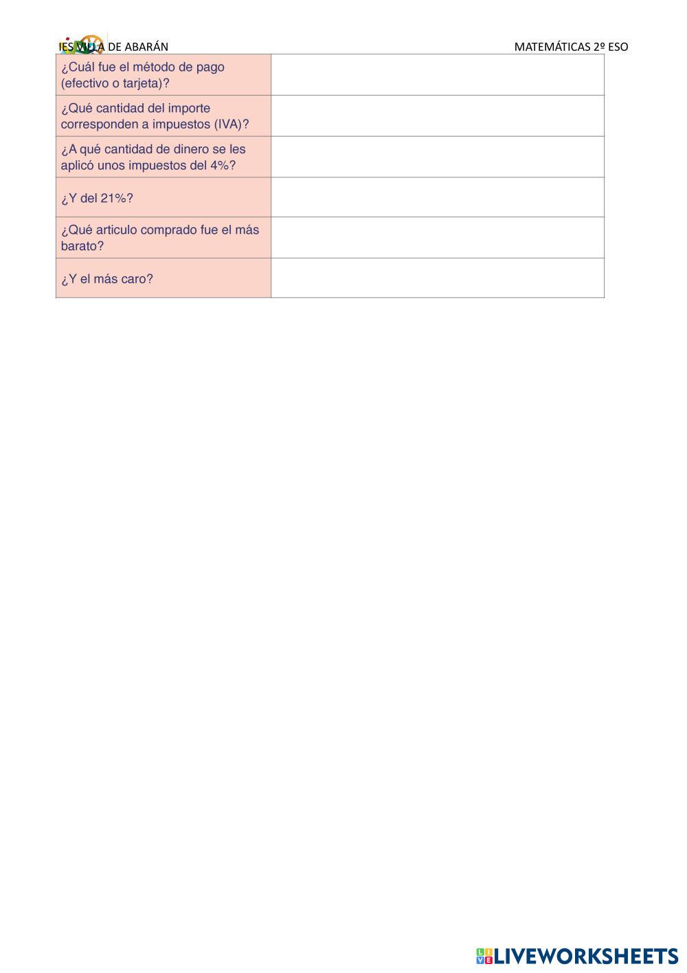 SITUACIÓN DE AP Free Interactive Worksheets 8051451