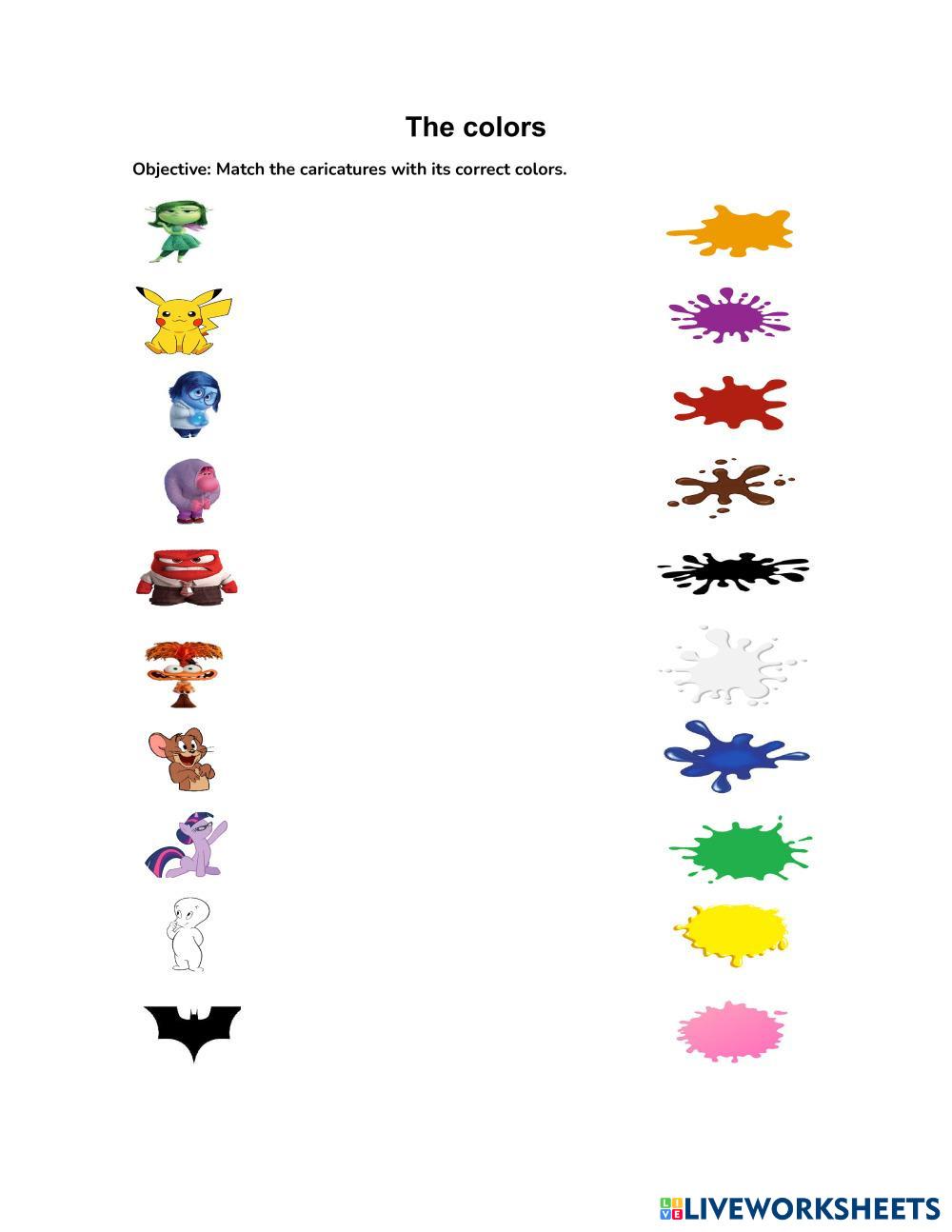 The colors Free Interactive Worksheets 8083792